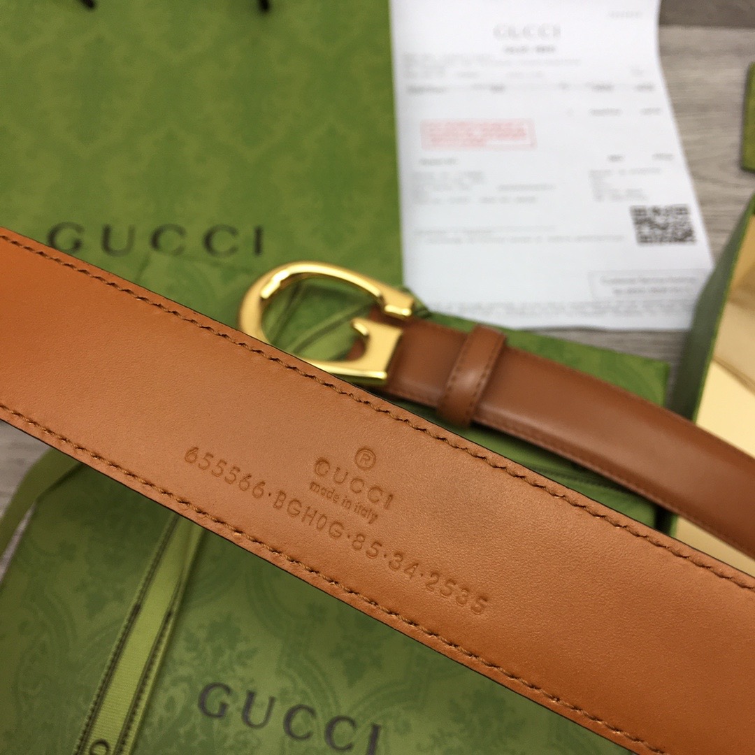 GUCCI-THIN-BELT-WITH-G-BUCKLE-BROWN-655566-BGH0G-2535-03 GUCCI THIN BELT WITH G BUCKLE BROWN 655566 BGH0G 2535 03
