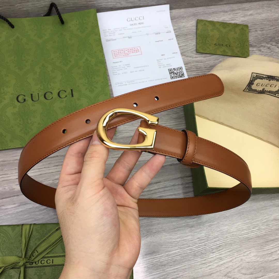 GUCCI-THIN-BELT-WITH-G-BUCKLE-BROWN-655566-BGH0G-2535-07 GUCCI THIN BELT WITH G BUCKLE BROWN 655566 BGH0G 2535 07