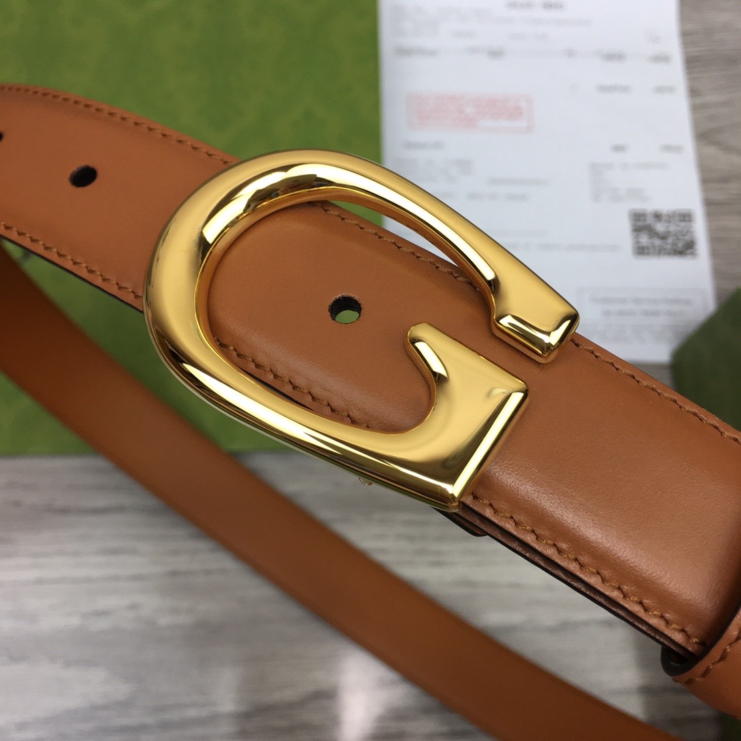 GUCCI-THIN-BELT-WITH-G-BUCKLE-BROWN-655566-BGH0G-2535-08 GUCCI THIN BELT WITH G BUCKLE BROWN 655566 BGH0G 2535 08