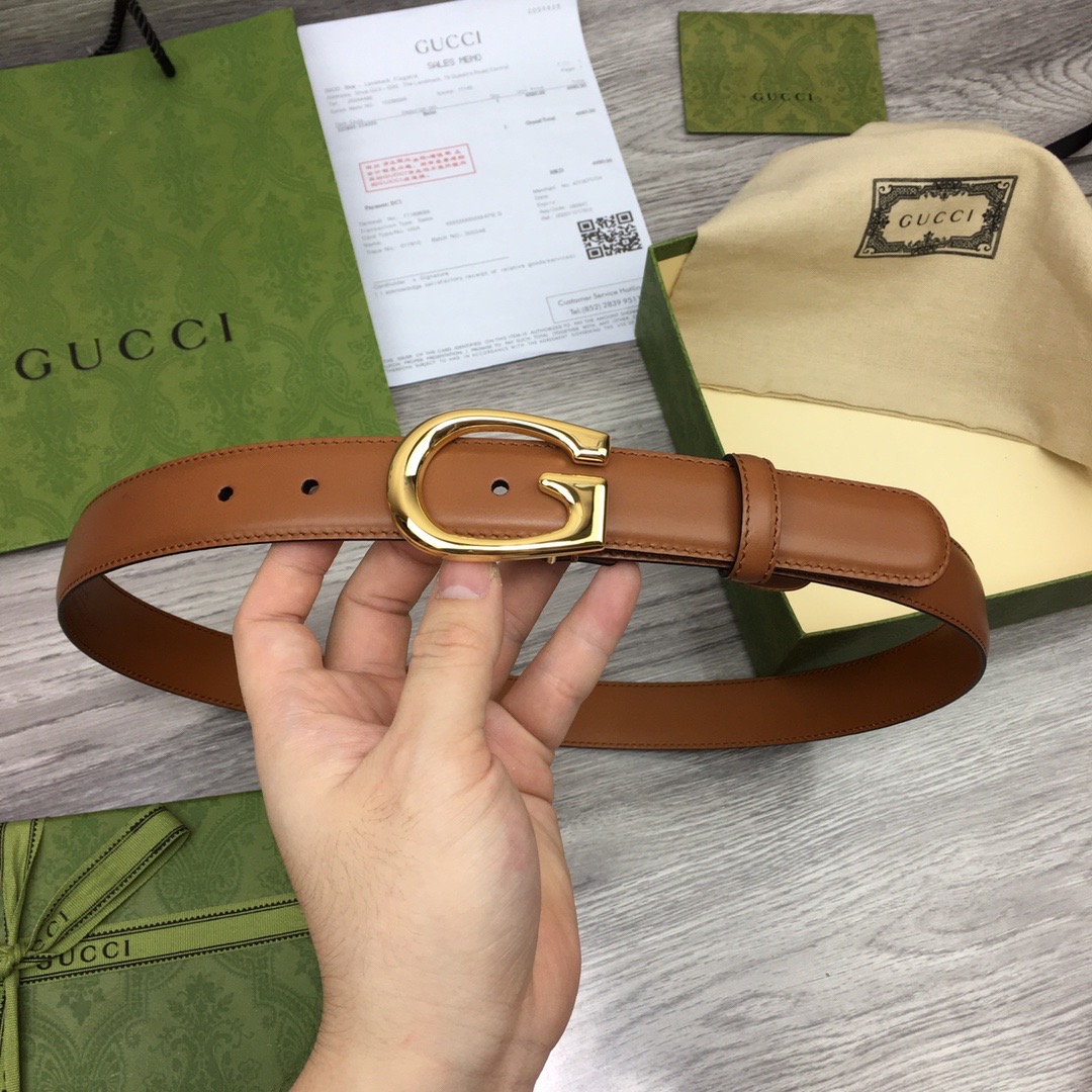 GUCCI-THIN-BELT-WITH-G-BUCKLE-BROWN-655566-BGH0G-2535-09 GUCCI THIN BELT WITH G BUCKLE BROWN 655566 BGH0G 2535 09