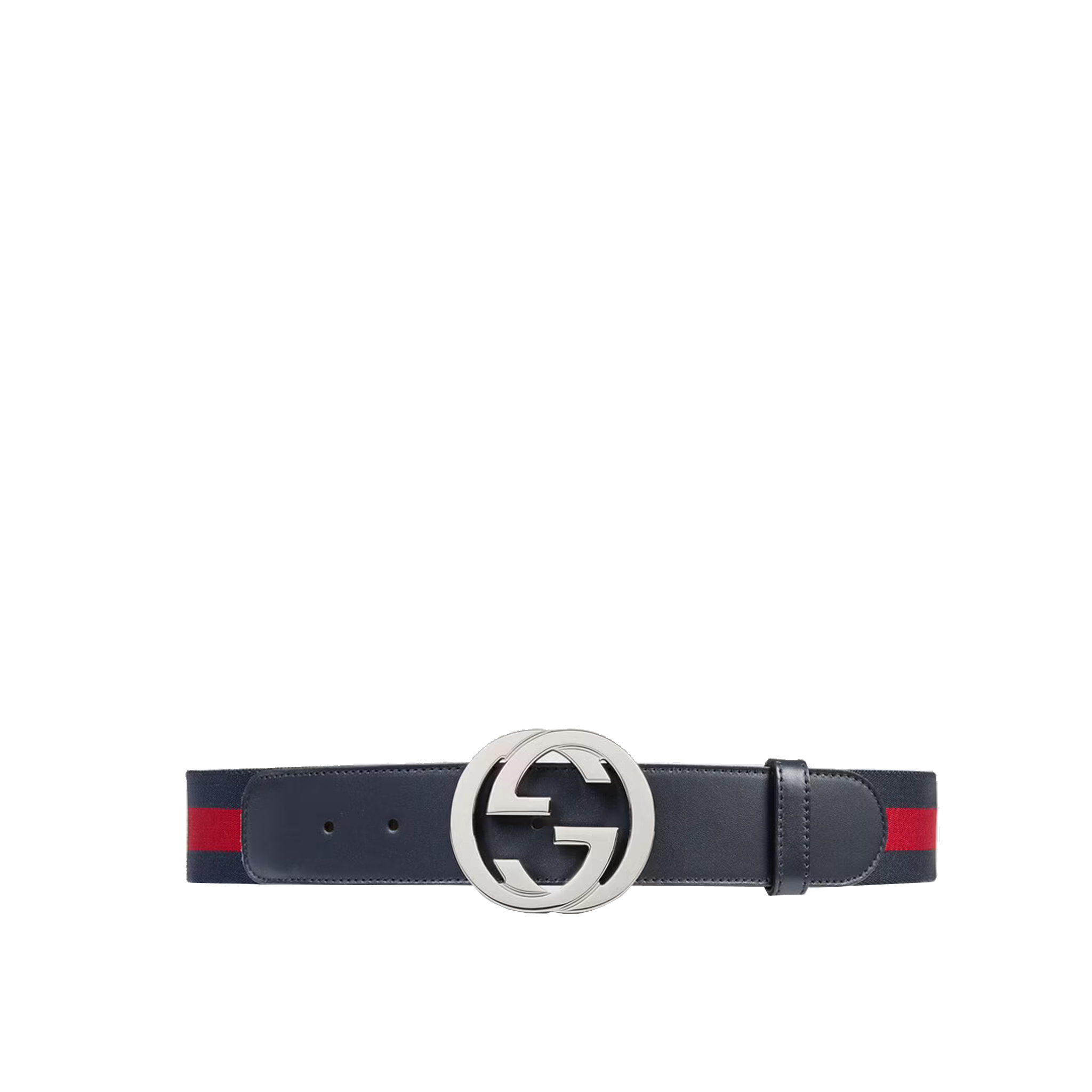 GUCCI-WEB-BELT-WITH-G-BUCKLE-BLUE-RED-411924-H917N-8497-0 GUCCI WEB BELT WITH G BUCKLE BLUE RED 411924 H917N 8497 0