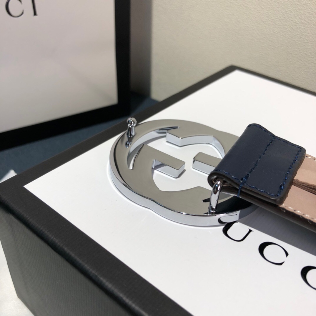 GUCCI-WEB-BELT-WITH-G-BUCKLE-BLUE-RED-411924-H917N-8497-01 GUCCI WEB BELT WITH G BUCKLE BLUE RED 411924 H917N 8497 01