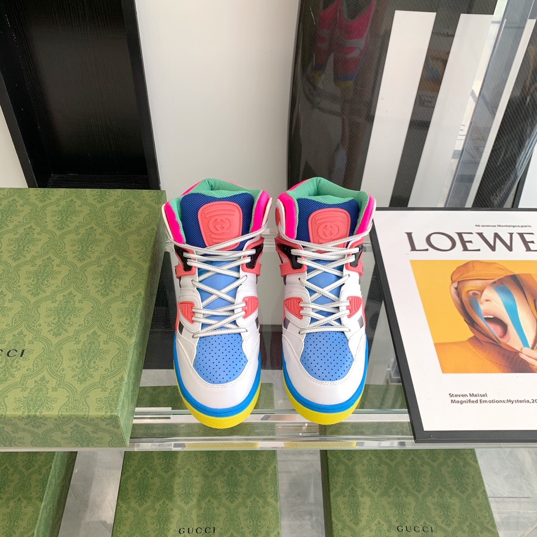 GUCCI-WOMEN'S-GUCCI-BASKET-SNEAKER-WHITE-DEMETRA-661311-2SH80-9063-01 GUCCI WOMENS GUCCI BASKET SNEAKER WHITE DEMETRA 661311 2SH80 9063 01