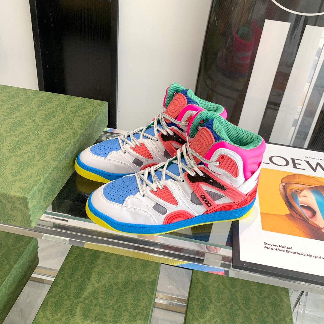 GUCCI-WOMEN'S-GUCCI-BASKET-SNEAKER-WHITE-DEMETRA-661311-2SH80-9063-03 GUCCI WOMENS GUCCI BASKET SNEAKER WHITE DEMETRA 661311 2SH80 9063 03