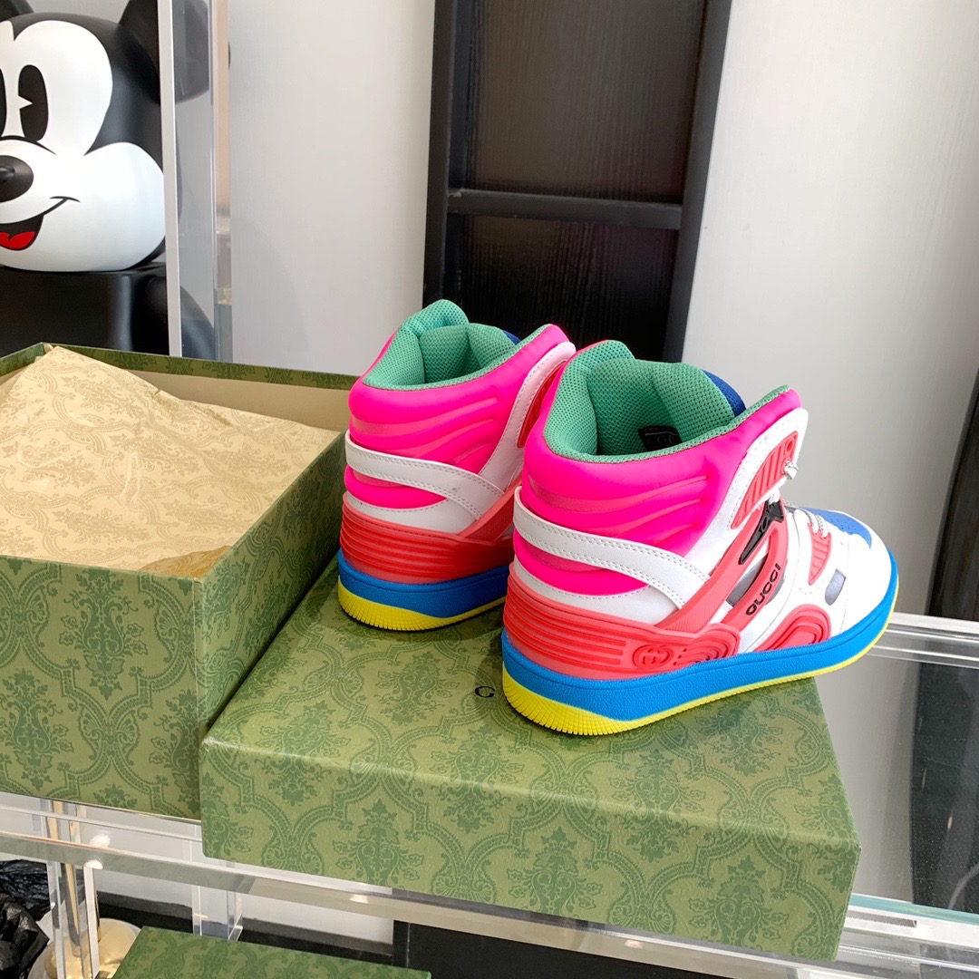 GUCCI-WOMEN'S-GUCCI-BASKET-SNEAKER-WHITE-DEMETRA-661311-2SH80-9063-06 GUCCI WOMENS GUCCI BASKET SNEAKER WHITE DEMETRA 661311 2SH80 9063 06