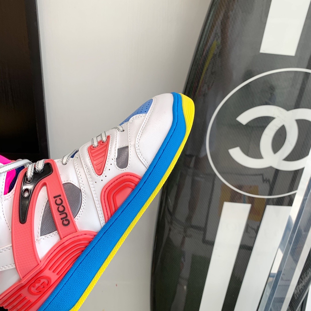 GUCCI-WOMEN'S-GUCCI-BASKET-SNEAKER-WHITE-DEMETRA-661311-2SH80-9063-08 GUCCI WOMENS GUCCI BASKET SNEAKER WHITE DEMETRA 661311 2SH80 9063 08