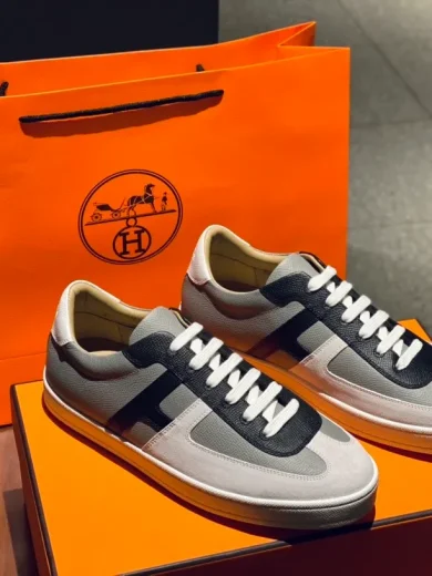 HERMES BOOMERANG SNEAKER PRUNOIR BLANC NOIR H211876ZH78400 05