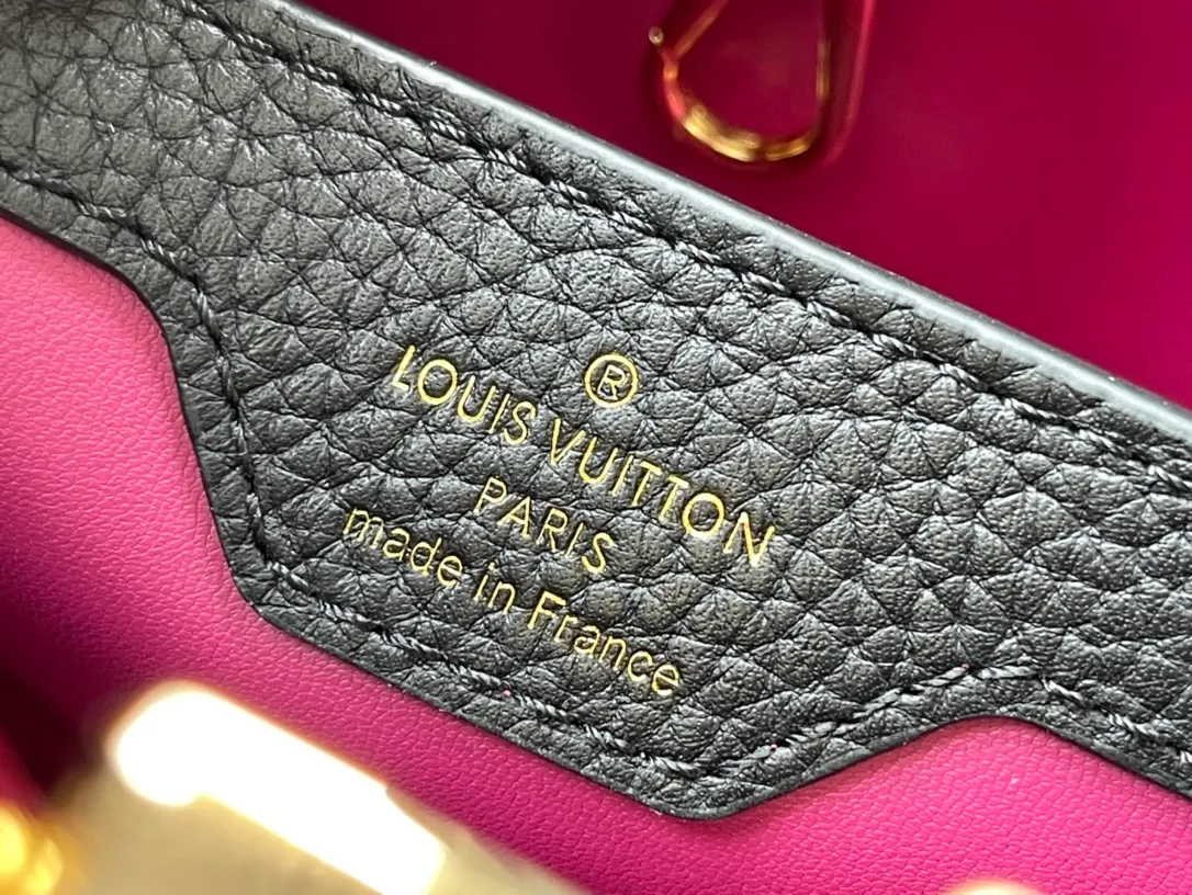 LOUIS VUITTON CAPUCINES MM HANDBAG TAURILLON LEATHER BLACK M42259_9 LOUIS VUITTON CAPUCINES MM HANDBAG TAURILLON LEATHER BLACK M42259 9