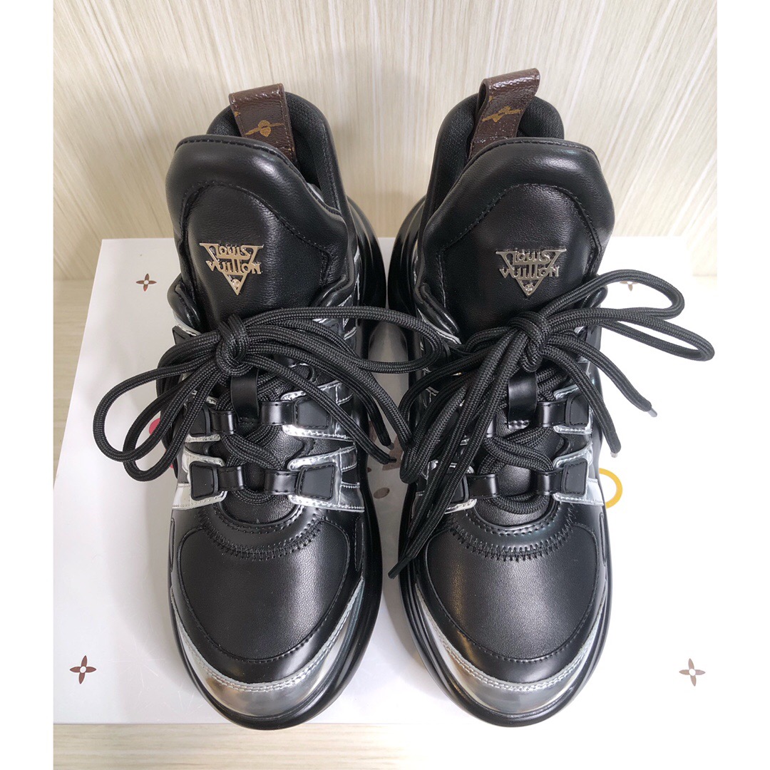 LOUIS-VUITTON-LV-ARCHLIGHT-SNEAKER-BLACK-LEATHER-AND-TECHNICAL-FABRICS-1A67AK-03 LOUIS VUITTON LV ARCHLIGHT SNEAKER BLACK LEATHER AND TECHNICAL FABRICS 1A67AK 03