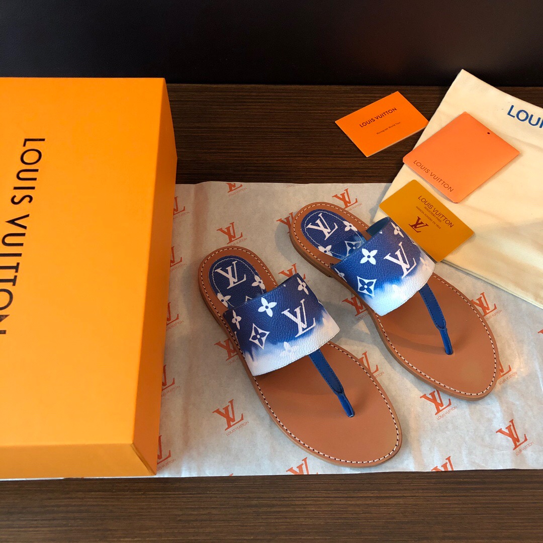 LOUIS-VUITTON-LV-ESCALE-PALMA-FLAT-THONG-BLUE-1A7TRP-02 LOUIS VUITTON LV ESCALE PALMA FLAT THONG BLUE 1A7TRP 02