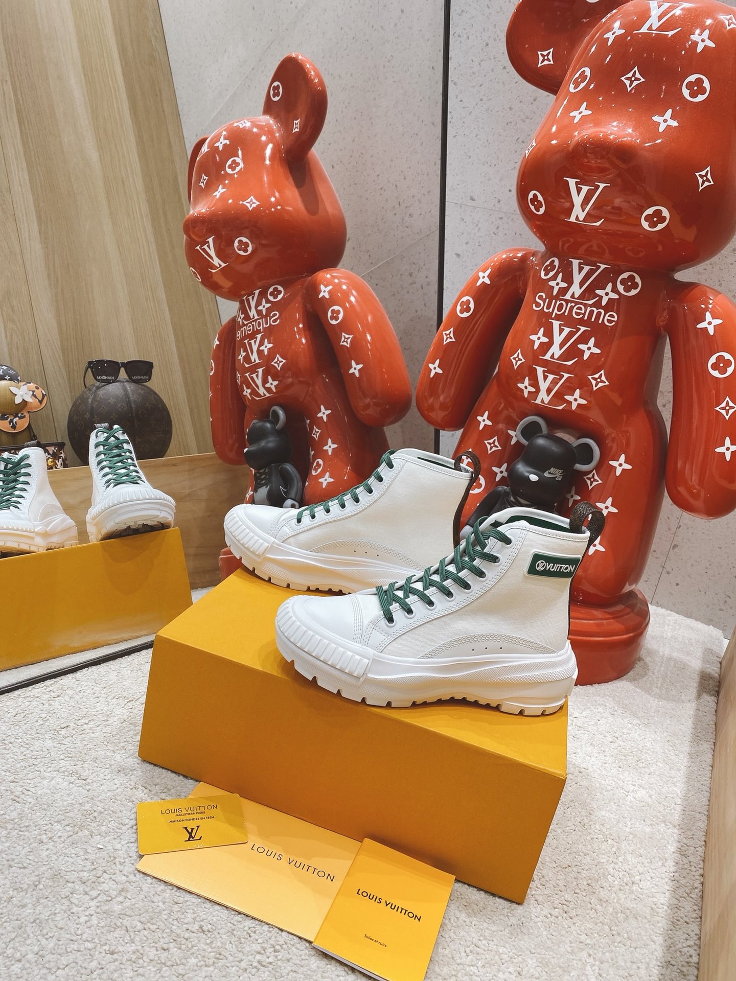 LOUIS VUITTON LV SQUAD SNEAKER BOOT 1A9411 01 LOUIS VUITTON LV SQUAD SNEAKER BOOT 1A9411 01