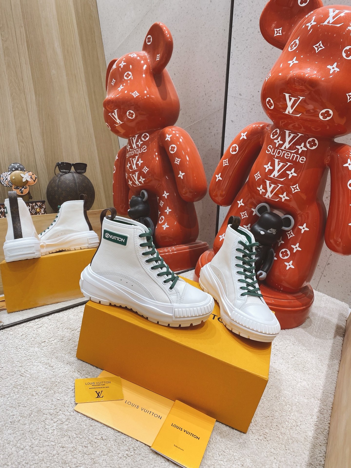 LOUIS VUITTON LV SQUAD SNEAKER BOOT 1A9411 03 LOUIS VUITTON LV SQUAD SNEAKER BOOT 1A9411 03