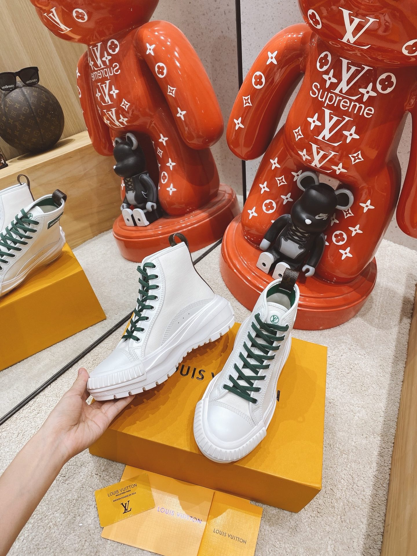 LOUIS VUITTON LV SQUAD SNEAKER BOOT 1A9411 04 LOUIS VUITTON LV SQUAD SNEAKER BOOT 1A9411 04