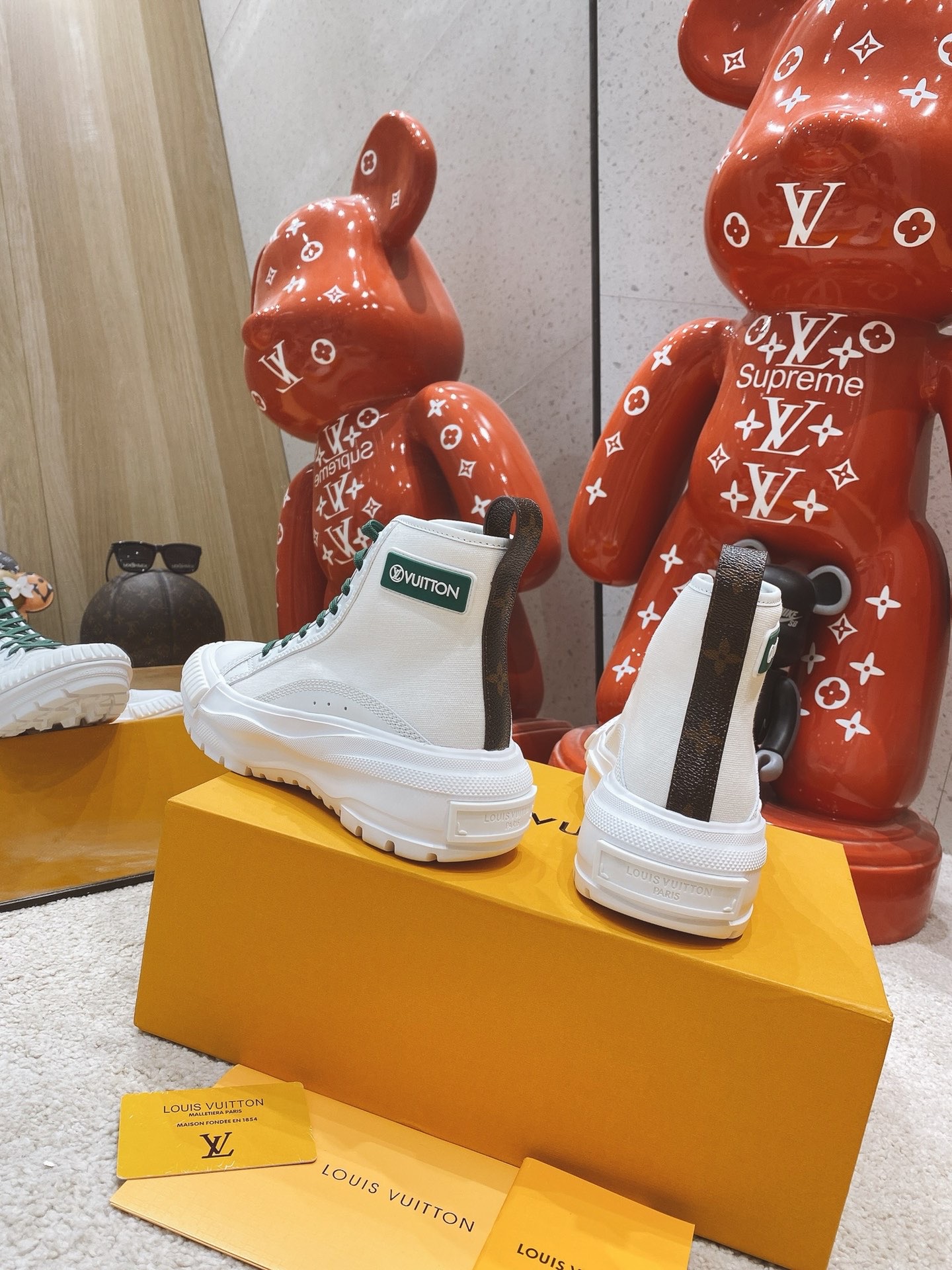 LOUIS VUITTON LV SQUAD SNEAKER BOOT 1A9411 08 LOUIS VUITTON LV SQUAD SNEAKER BOOT 1A9411 08