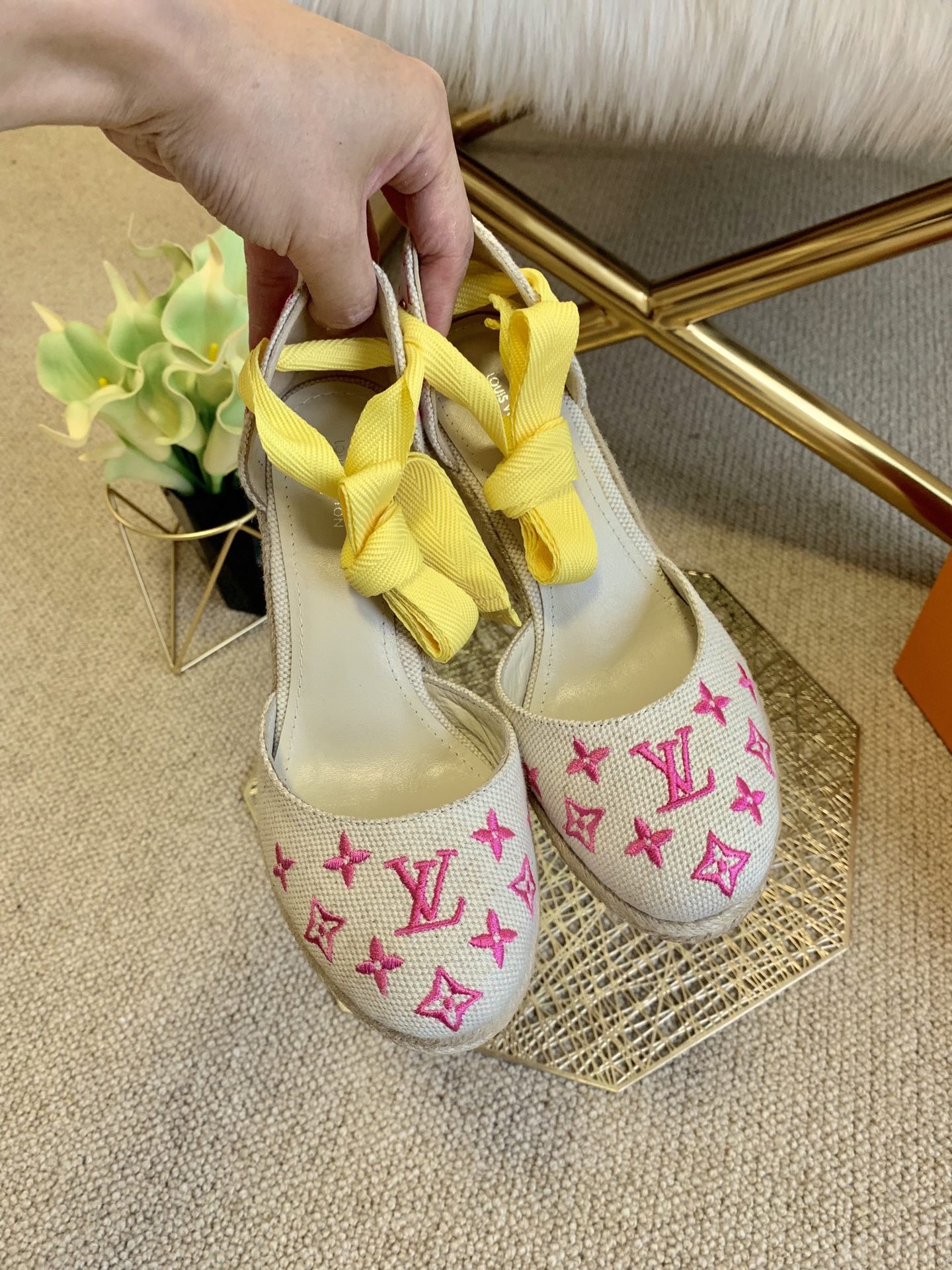 LOUIS-VUITTON-LV-STARBOARD-WEDGE-SANDAL-1A8GL8-09 LOUIS VUITTON LV STARBOARD WEDGE SANDAL 1A8GL8 09