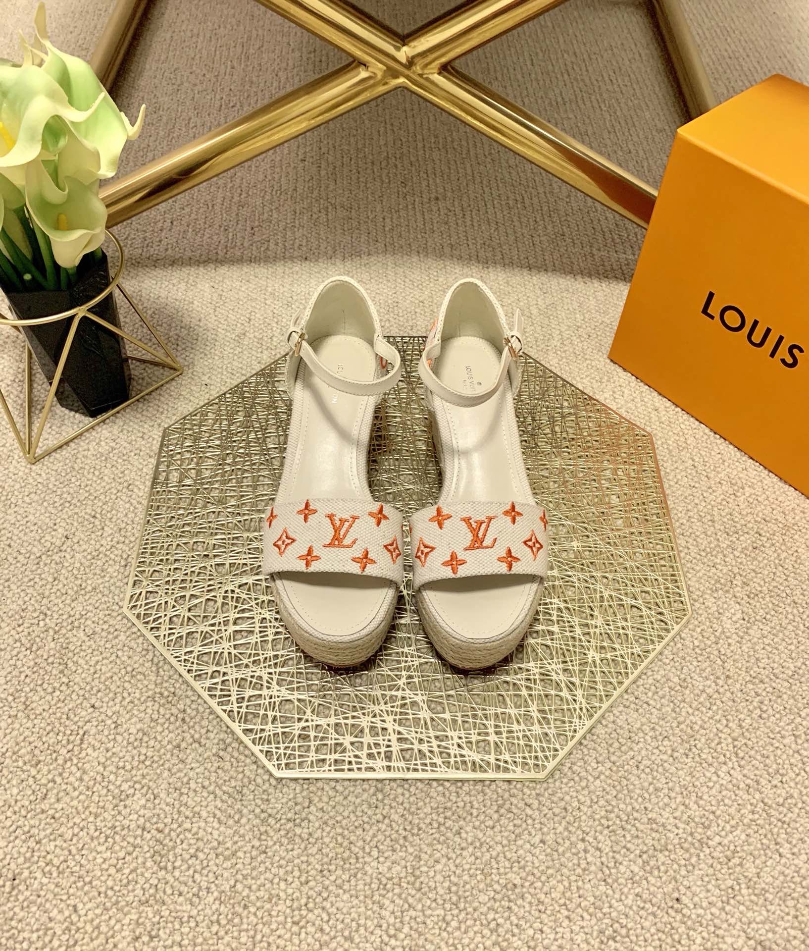 LOUIS-VUITTON-LV-STARBOARD-WEDGE-SANDAL-1A8GOI-01 LOUIS VUITTON LV STARBOARD WEDGE SANDAL 1A8GOI 01