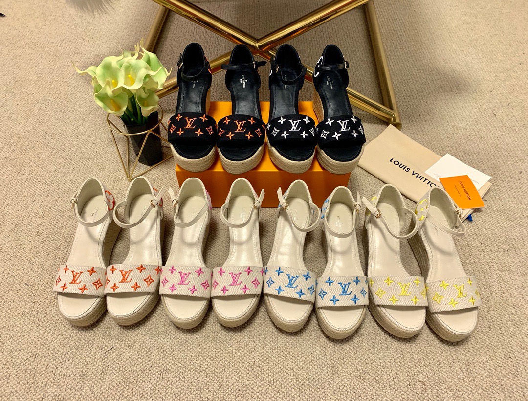 LOUIS-VUITTON-LV-STARBOARD-WEDGE-SANDAL-1A8GOI-010 LOUIS VUITTON LV STARBOARD WEDGE SANDAL 1A8GOI 010