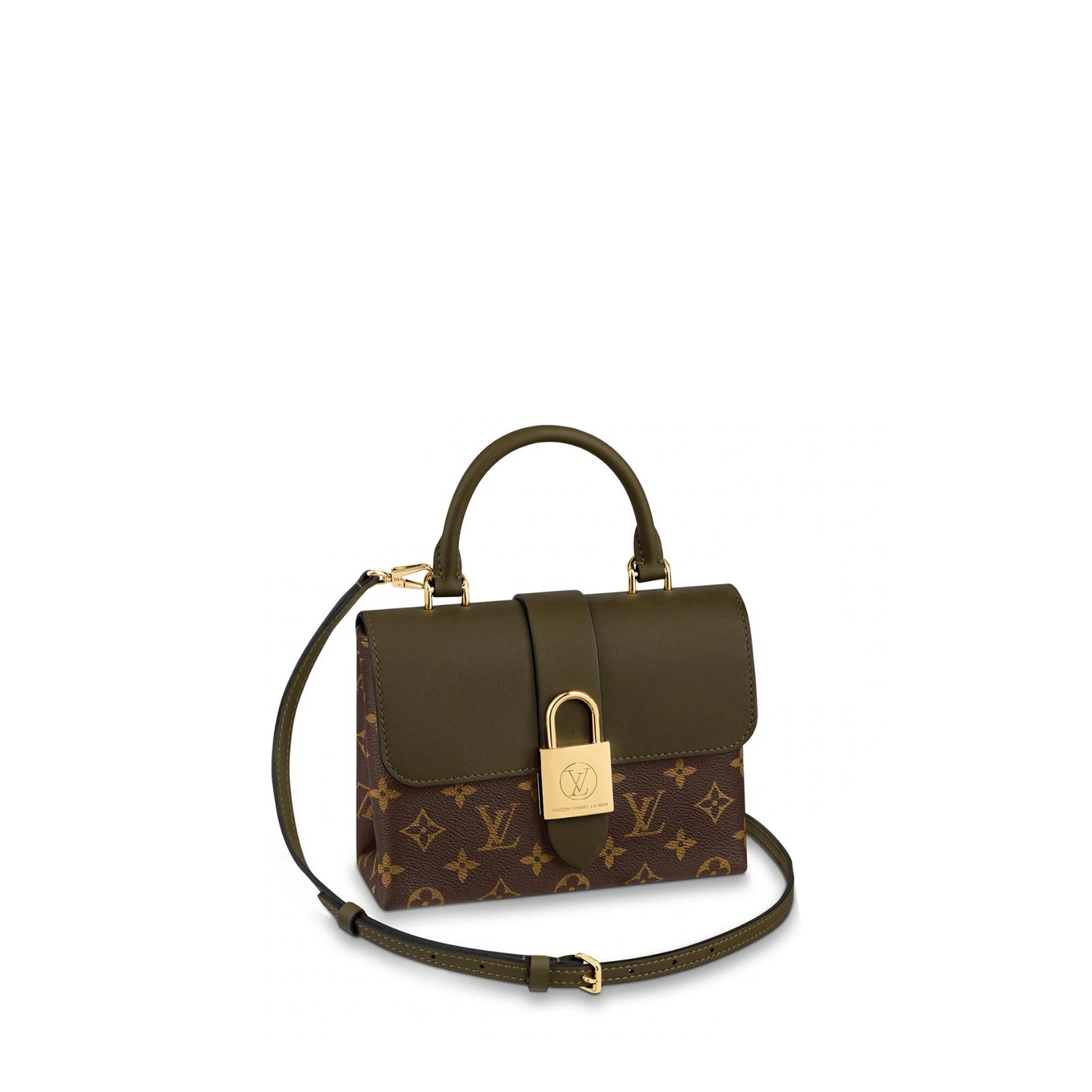 LOUIS-VUITTON-M44654-LOCKY-BB-HANDBAG-GREEN-M44797-00 LOUIS VUITTON M44654 LOCKY BB HANDBAG GREEN M44797 00