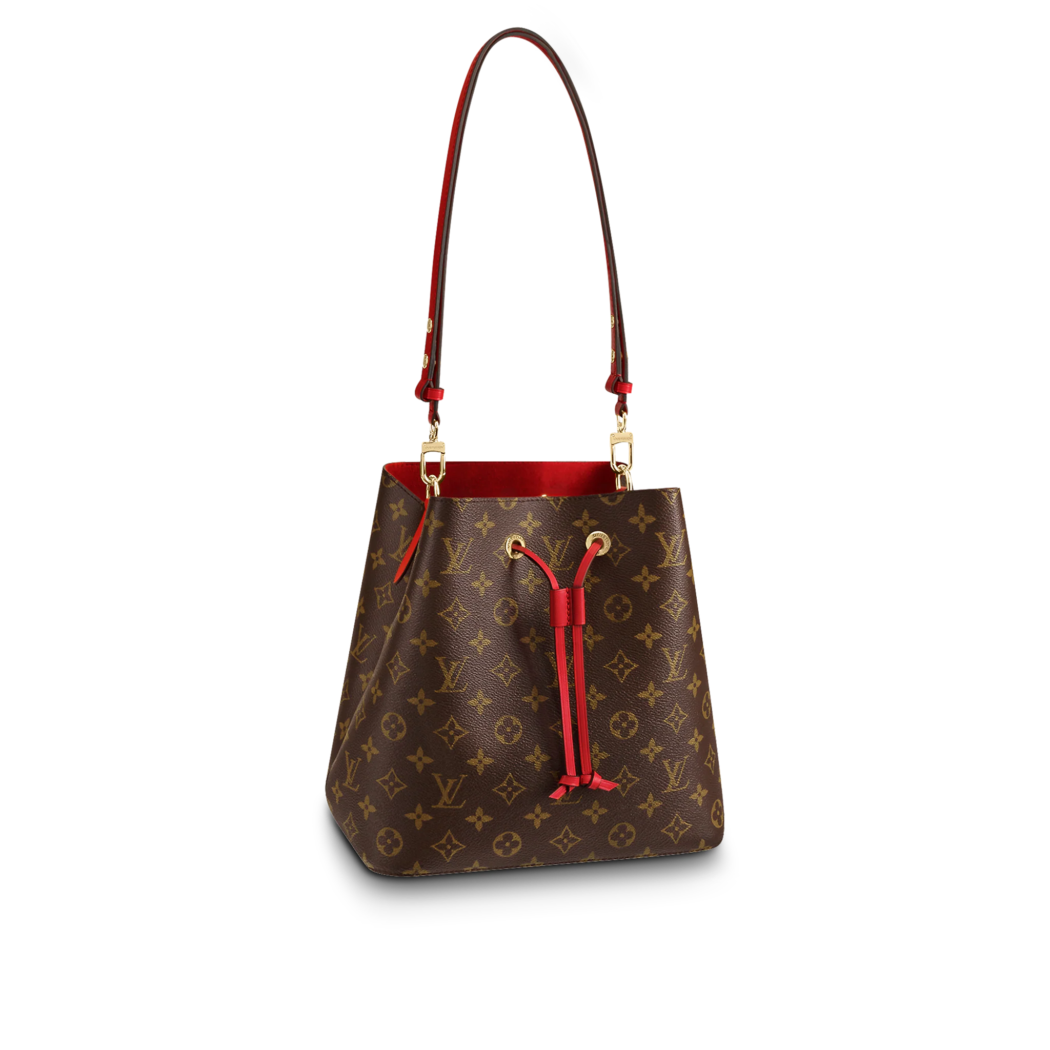 LOUIS VUITTON NÉONOÉ MM BUCKET BAG COQUELICOT RED M44021 LOUIS VUITTON NEONOE MM BUCKET BAG COQUELICOT RED M44021