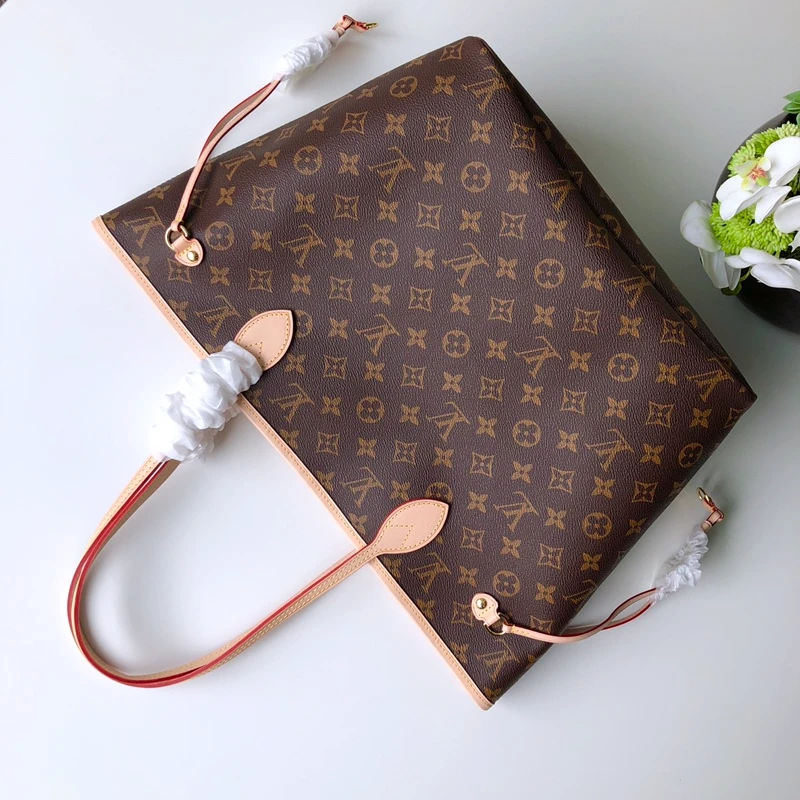LOUIS VUITTON NEVERFULL MM TOTE BAG MONOGRAM COATED CANVAS M41177_10 LOUIS VUITTON NEVERFULL MM TOTE BAG MONOGRAM COATED CANVAS M41177 10