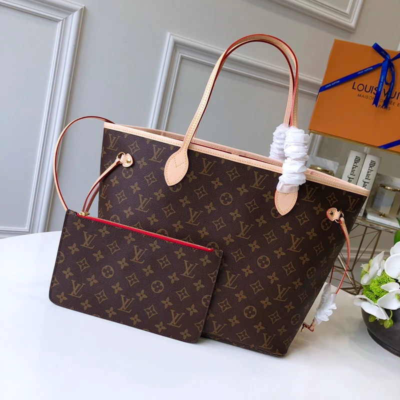 LOUIS VUITTON NEVERFULL MM TOTE BAG MONOGRAM COATED CANVAS M41177_4 LOUIS VUITTON NEVERFULL MM TOTE BAG MONOGRAM COATED CANVAS M41177 4