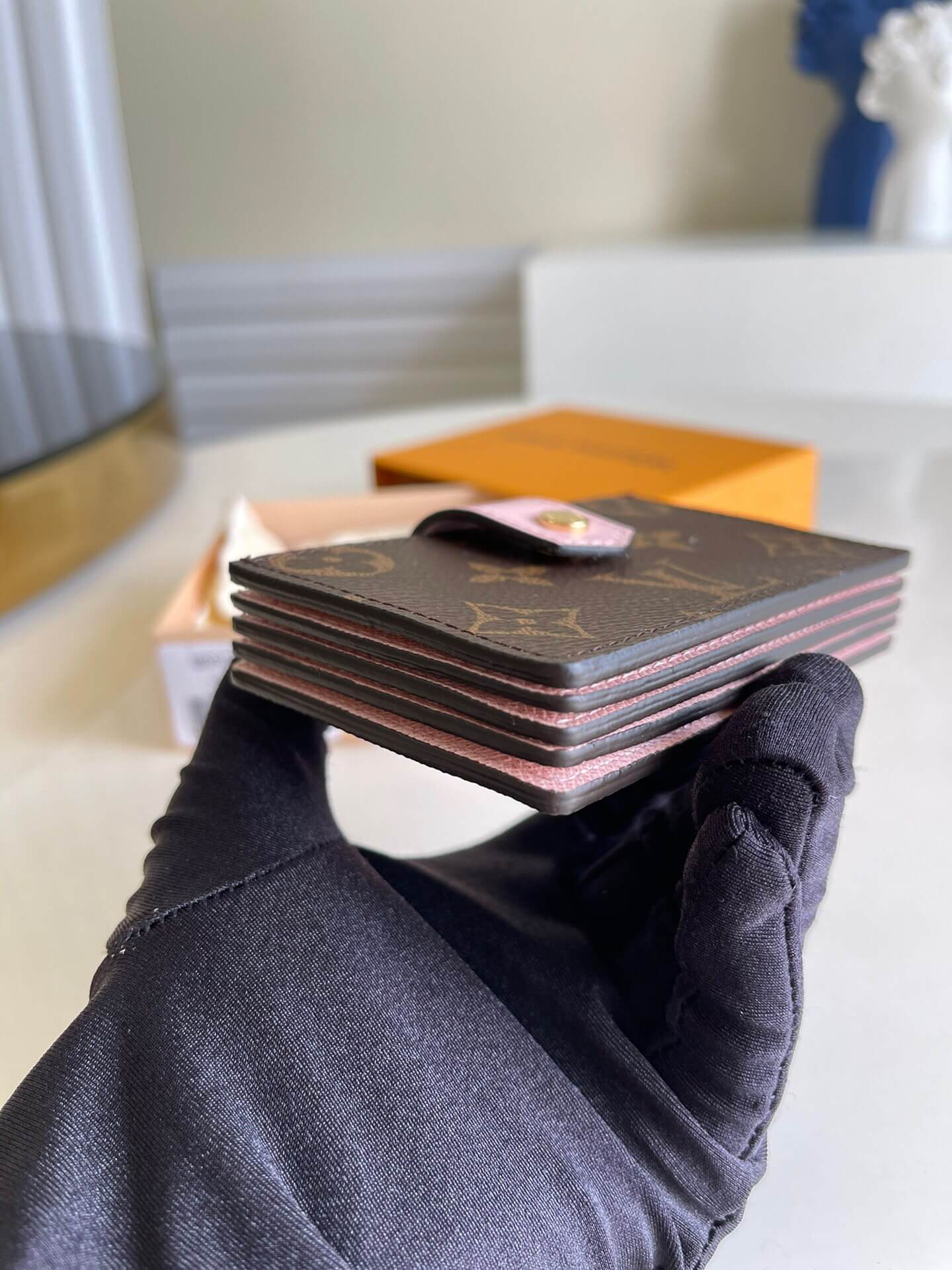 LOUIS-VUITTON-ROSE-BALLERINE-CARD-HOLDER-WALLET-M69761-04 LOUIS VUITTON ROSE BALLERINE CARD HOLDER WALLET M69761 04