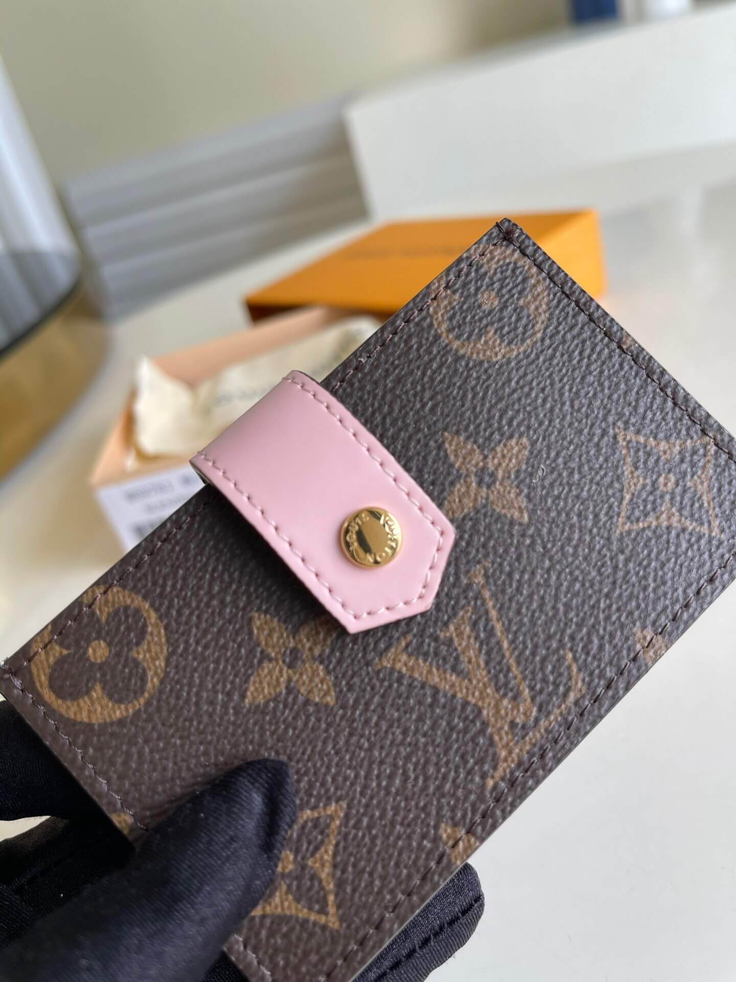 LOUIS-VUITTON-ROSE-BALLERINE-CARD-HOLDER-WALLET-M69761-05 LOUIS VUITTON ROSE BALLERINE CARD HOLDER WALLET M69761 05