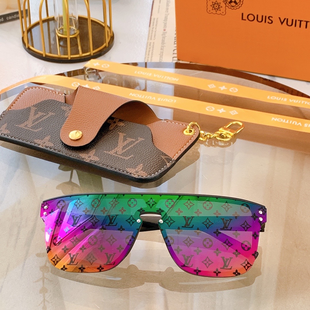 LOUIS-VUITTON-WAIMEA-SUNGLASSES-BLACK-FRAME-MULTICOLOR-LENSES-Z1423E-01 LOUIS VUITTON WAIMEA SUNGLASSES BLACK FRAME MULTICOLOR LENSES Z1423E 01