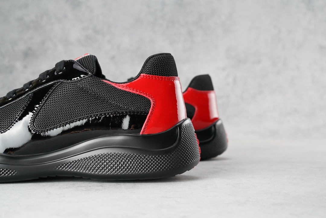 PRADA-AMERICA'S-CUP-SNEAKERS-ANTHRACITE-GRAY-RED-4E3400_3L46_F0P35-03 PRADA AMERICAS CUP SNEAKERS ANTHRACITE GRAY RED 4E3400 3L46 F0P35 03