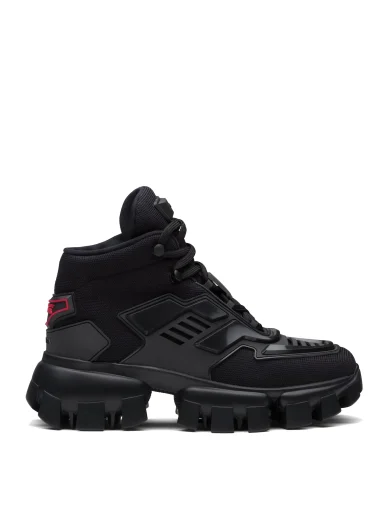 PRADA CLOUDBUST THUNDER KNIT FABRIC SNEAKERS BLACK 1T648M 3KR2 F0002 F 050 0