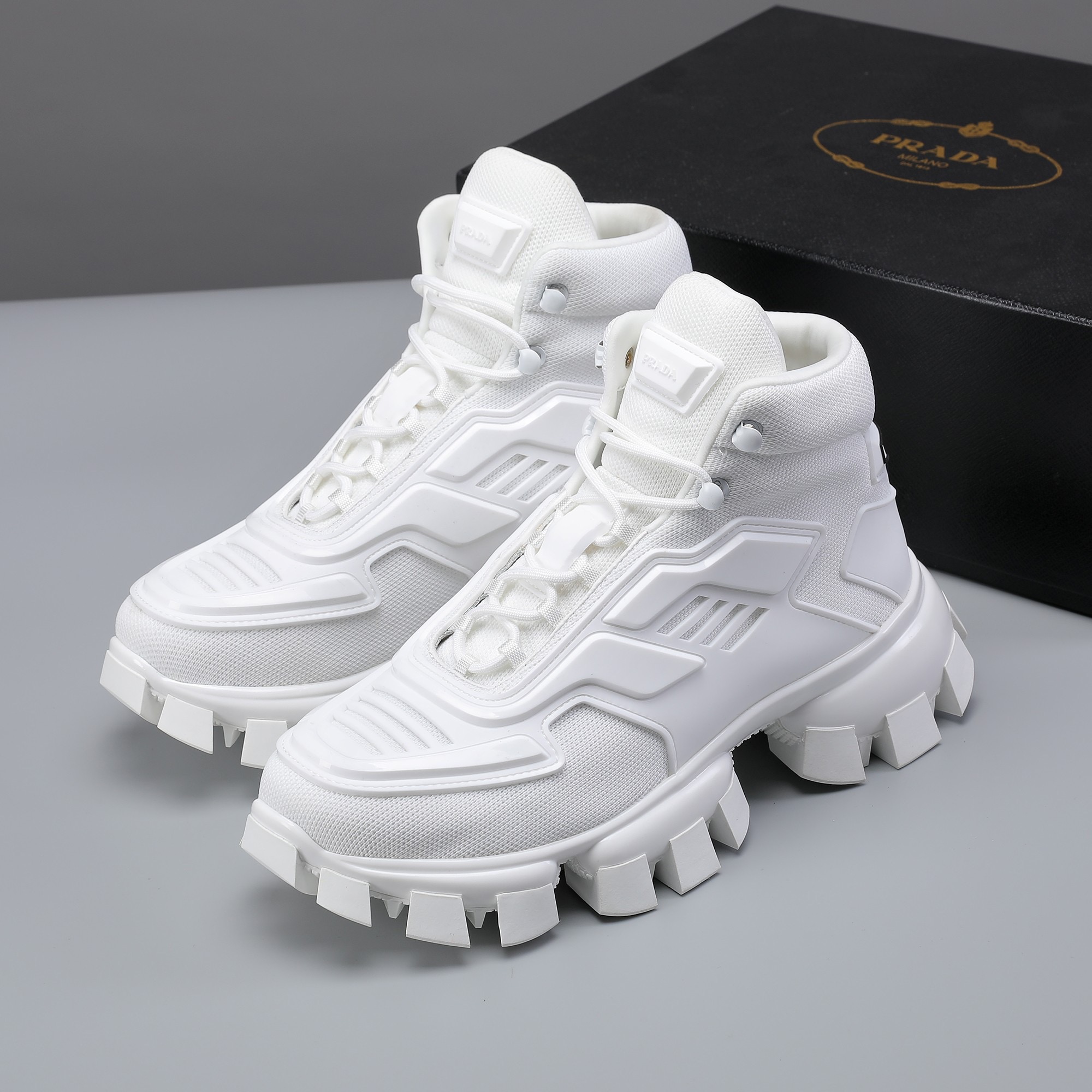 PRADA-CLOUDBUST-THUNDER-KNIT-FABRIC-SNEAKERS-WHITE-1T648M-04 PRADA CLOUDBUST THUNDER KNIT FABRIC SNEAKERS WHITE 1T648M 04