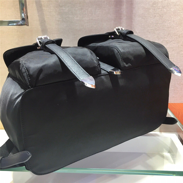 PRADA-NYLON-AND-SAFFIANO-LEATHER-BACKPACK-BLACK-1BZ063_V44_F0002_V_OOH-07 PRADA NYLON AND SAFFIANO LEATHER BACKPACK BLACK 1BZ063 V44 F0002 V OOH 07