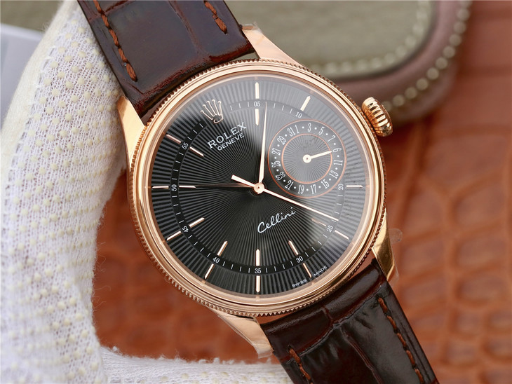 ROLEX-CELLINI-DATE-EVEROSE-BLACK-ALLIGATOR-50515-0010-02 ROLEX CELLINI DATE EVEROSE BLACK ALLIGATOR 50515 0010 02