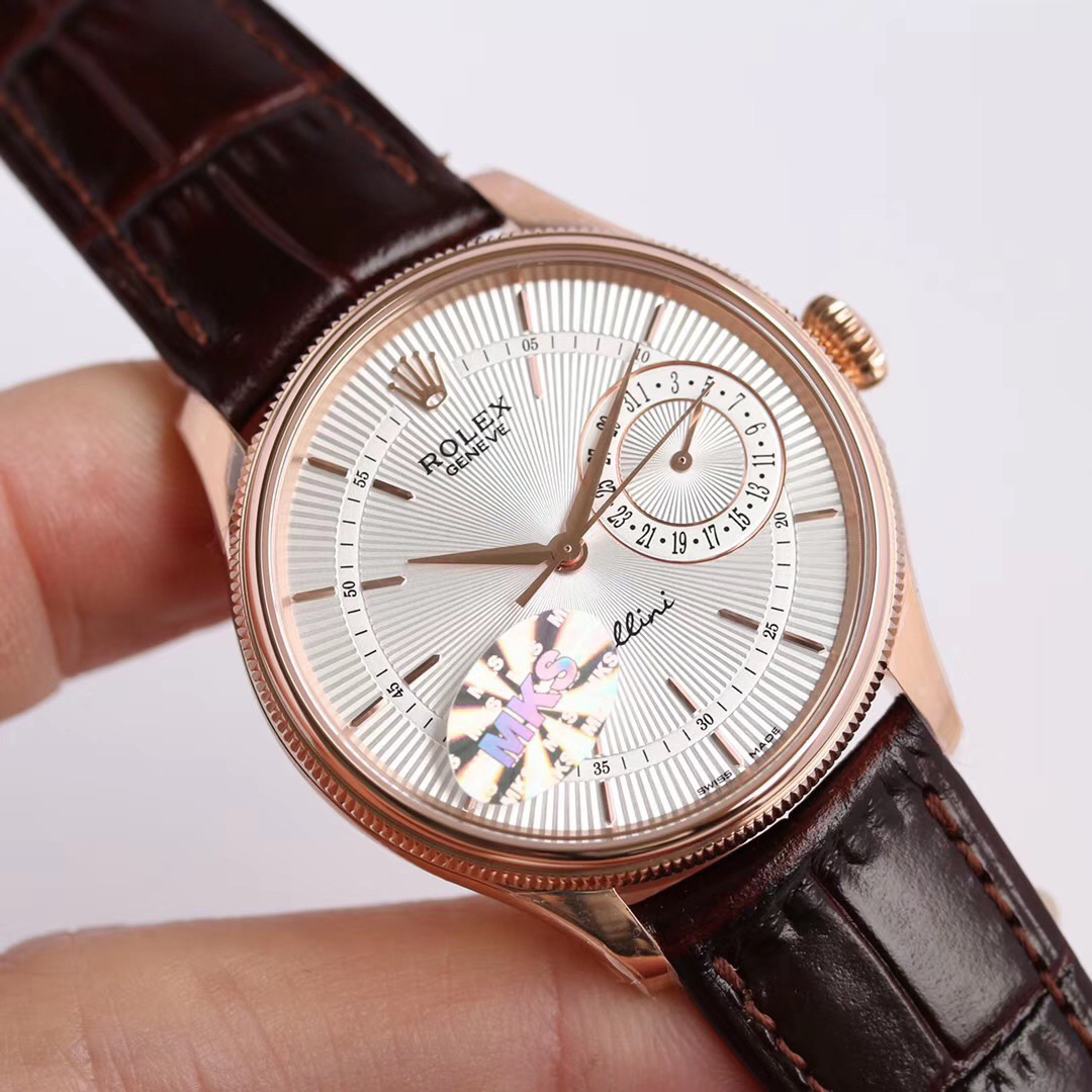 ROLEX-CELLINI-DATE-EVEROSE-SILVER-ALLIGATOR-50515-0008-03 ROLEX CELLINI DATE EVEROSE SILVER ALLIGATOR 50515 0008 03