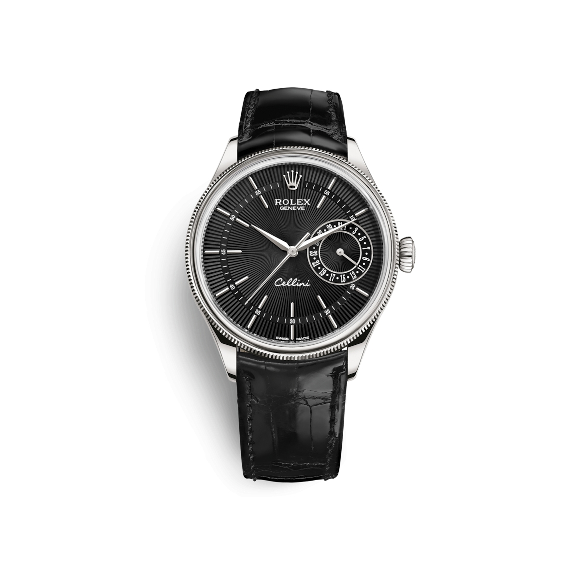 ROLEX-CELLINI-DATE-WHITE-GOLD-BLACK-ALLIGATOR-BLACK-50519-0007-0 ROLEX CELLINI DATE WHITE GOLD BLACK ALLIGATOR BLACK 50519 0007 0