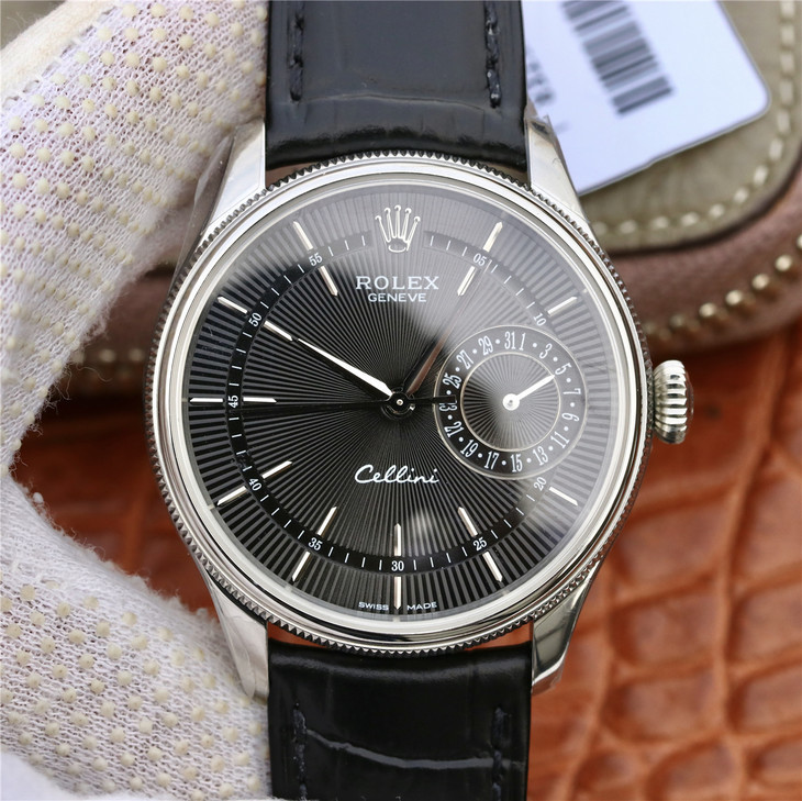 ROLEX-CELLINI-DATE-WHITE-GOLD-BLACK-ALLIGATOR-BLACK-50519-0007-01 ROLEX CELLINI DATE WHITE GOLD BLACK ALLIGATOR BLACK 50519 0007 01