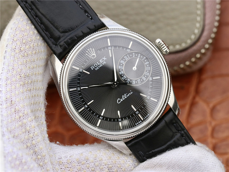 ROLEX-CELLINI-DATE-WHITE-GOLD-BLACK-ALLIGATOR-BLACK-50519-0007-02 ROLEX CELLINI DATE WHITE GOLD BLACK ALLIGATOR BLACK 50519 0007 02