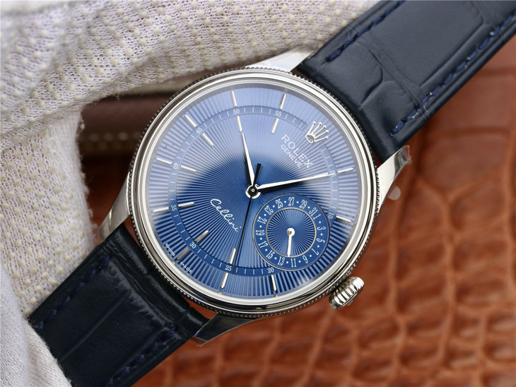 ROLEX-CELLINI-DATE-WHITE-GOLD-BLUE-ALLIGATOR-BLUE-50519-0011-02 ROLEX CELLINI DATE WHITE GOLD BLUE ALLIGATOR BLUE 50519 0011 02