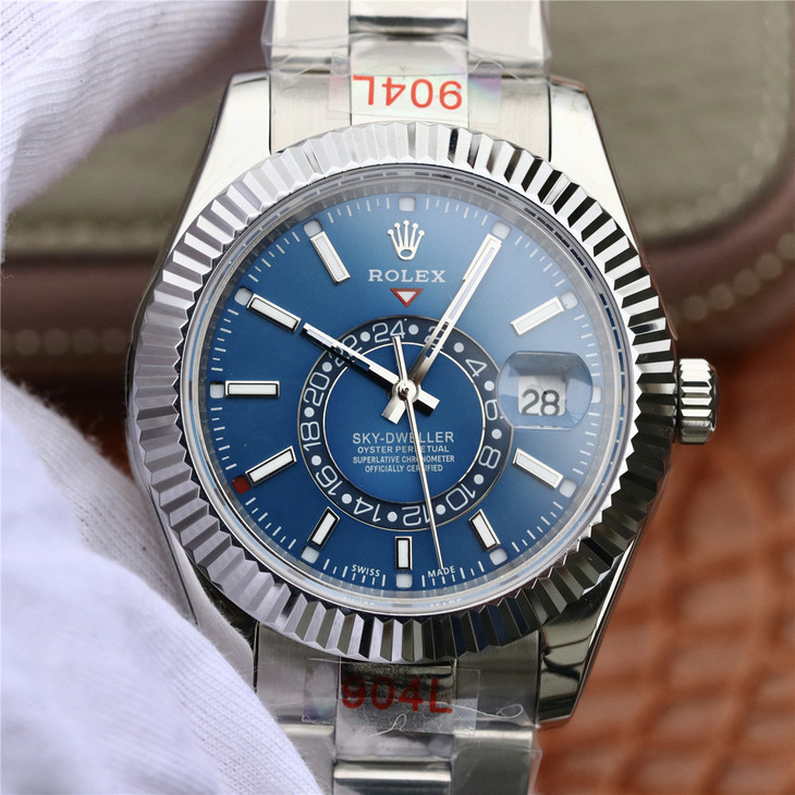 ROLEX-SKY-DWELLER-STAINLESS-STEEL-WHITE-GOLD-BLUE-OYSTER-326934-0003-01 ROLEX SKY DWELLER STAINLESS STEEL WHITE GOLD BLUE OYSTER 326934 0003 01