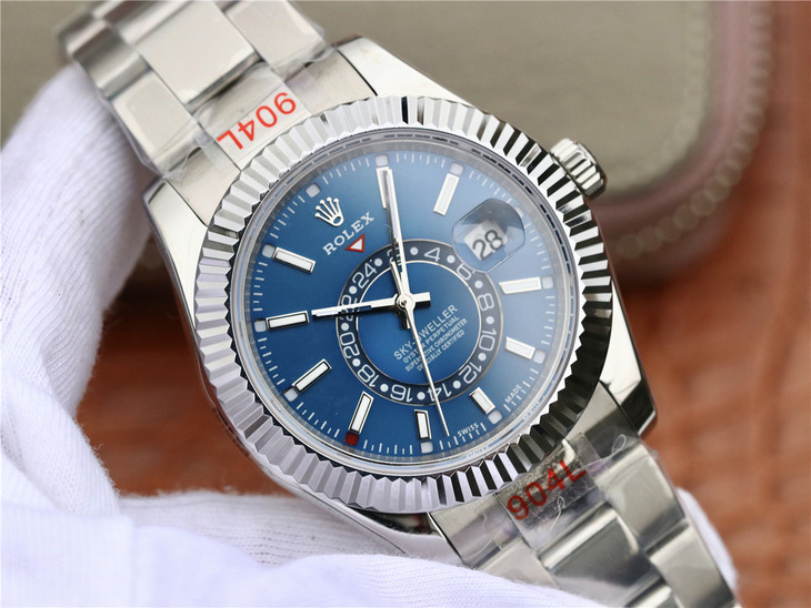 ROLEX-SKY-DWELLER-STAINLESS-STEEL-WHITE-GOLD-BLUE-OYSTER-326934-0003-03 ROLEX SKY DWELLER STAINLESS STEEL WHITE GOLD BLUE OYSTER 326934 0003 03