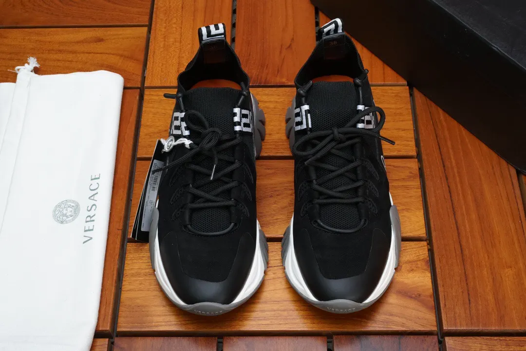 VERSACE-SQUALO-KNIT-TRAINERS-BLACK-DSU8007-DCL5G_D4101-01 VERSACE SQUALO KNIT TRAINERS BLACK DSU8007 DCL5G D4101 01