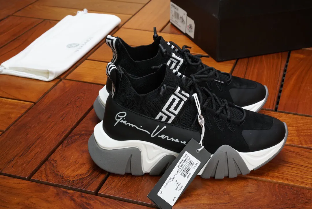 VERSACE-SQUALO-KNIT-TRAINERS-BLACK-DSU8007-DCL5G_D4101-03 VERSACE SQUALO KNIT TRAINERS BLACK DSU8007 DCL5G D4101 03