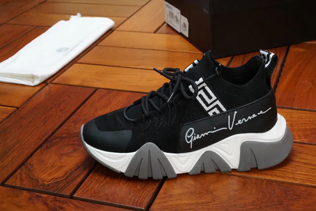 VERSACE-SQUALO-KNIT-TRAINERS-BLACK-DSU8007-DCL5G_D4101-08 VERSACE SQUALO KNIT TRAINERS BLACK DSU8007 DCL5G D4101 08