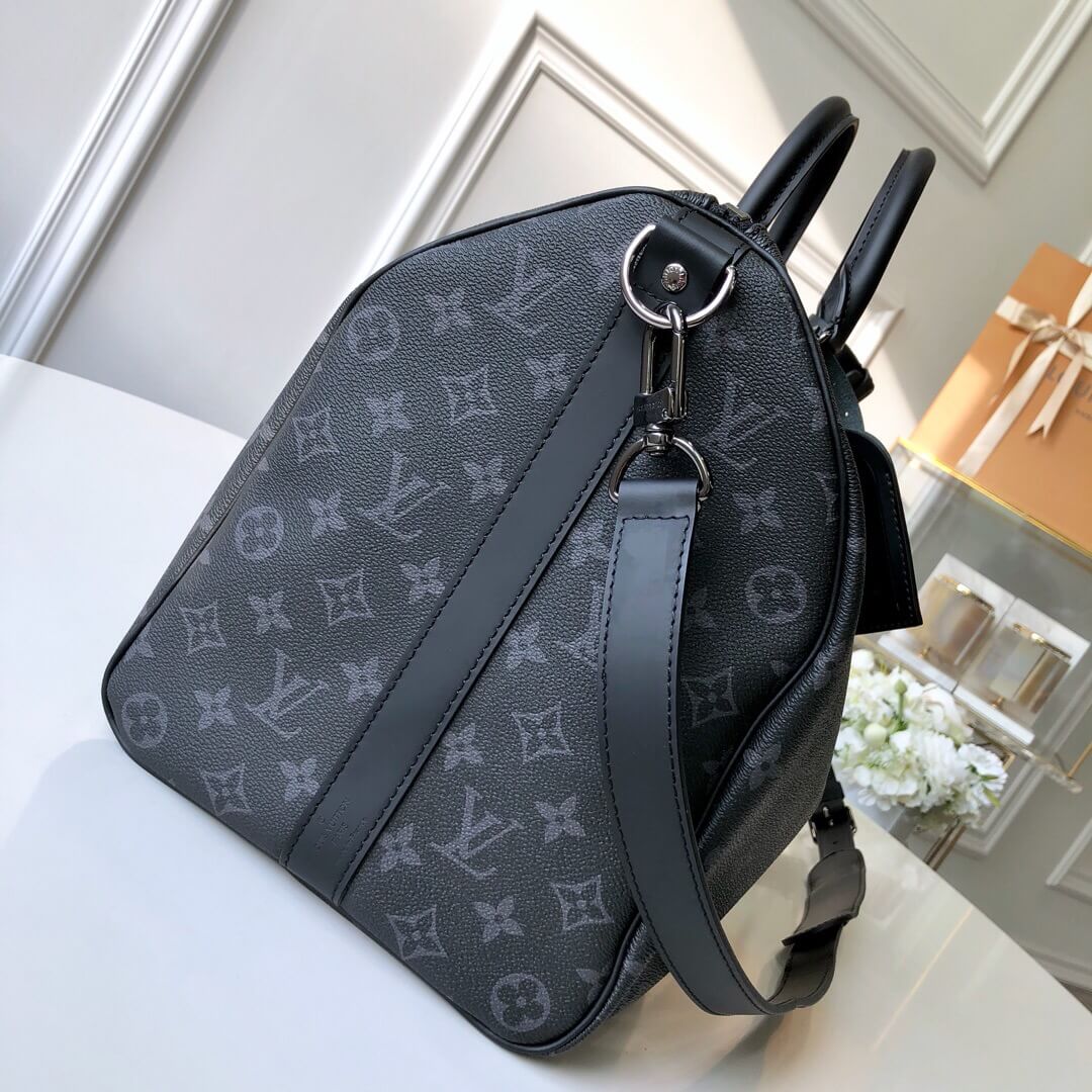 louis-vuitton-keepall-bandoulière-45-monogram-eclipse-travel-M40569-03 louis vuitton keepall bandouliere 45 monogram eclipse travel M40569 03