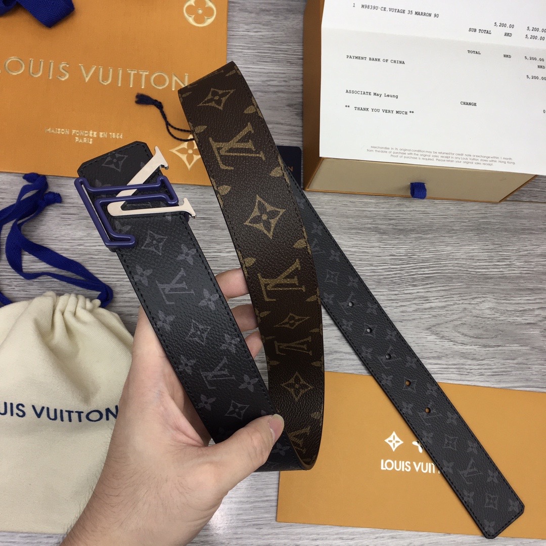 louis-vuitton-lv-line-40mm-reversible-belt-monogram-canvas-belts-MP295U-09 louis vuitton lv line 40mm reversible belt monogram canvas belts MP295U 09