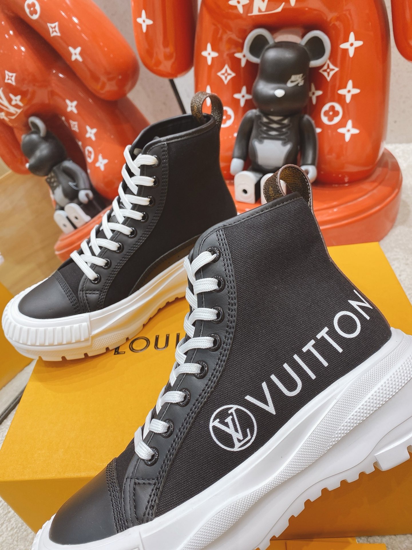 louis-vuitton-lv-squad-trainer-boots-shoes-1A96EW-010 louis vuitton lv squad trainer boots shoes 1A96EW 010