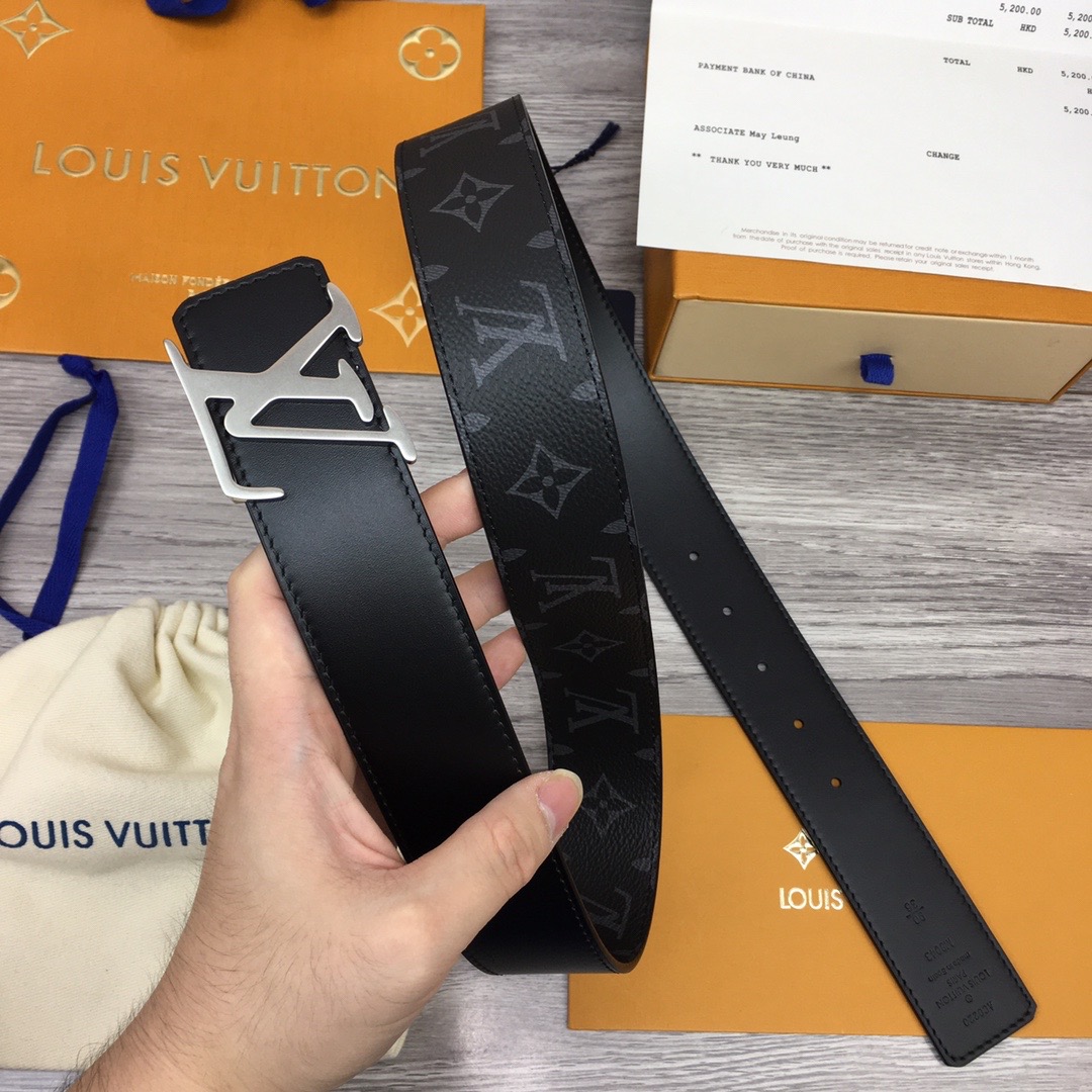 louis-vuitton-lv-tag-40mm-reversible-belt-monogram-eclipse-canvas-belts-M0367U-09 louis vuitton lv tag 40mm reversible belt monogram eclipse canvas belts M0367U 09