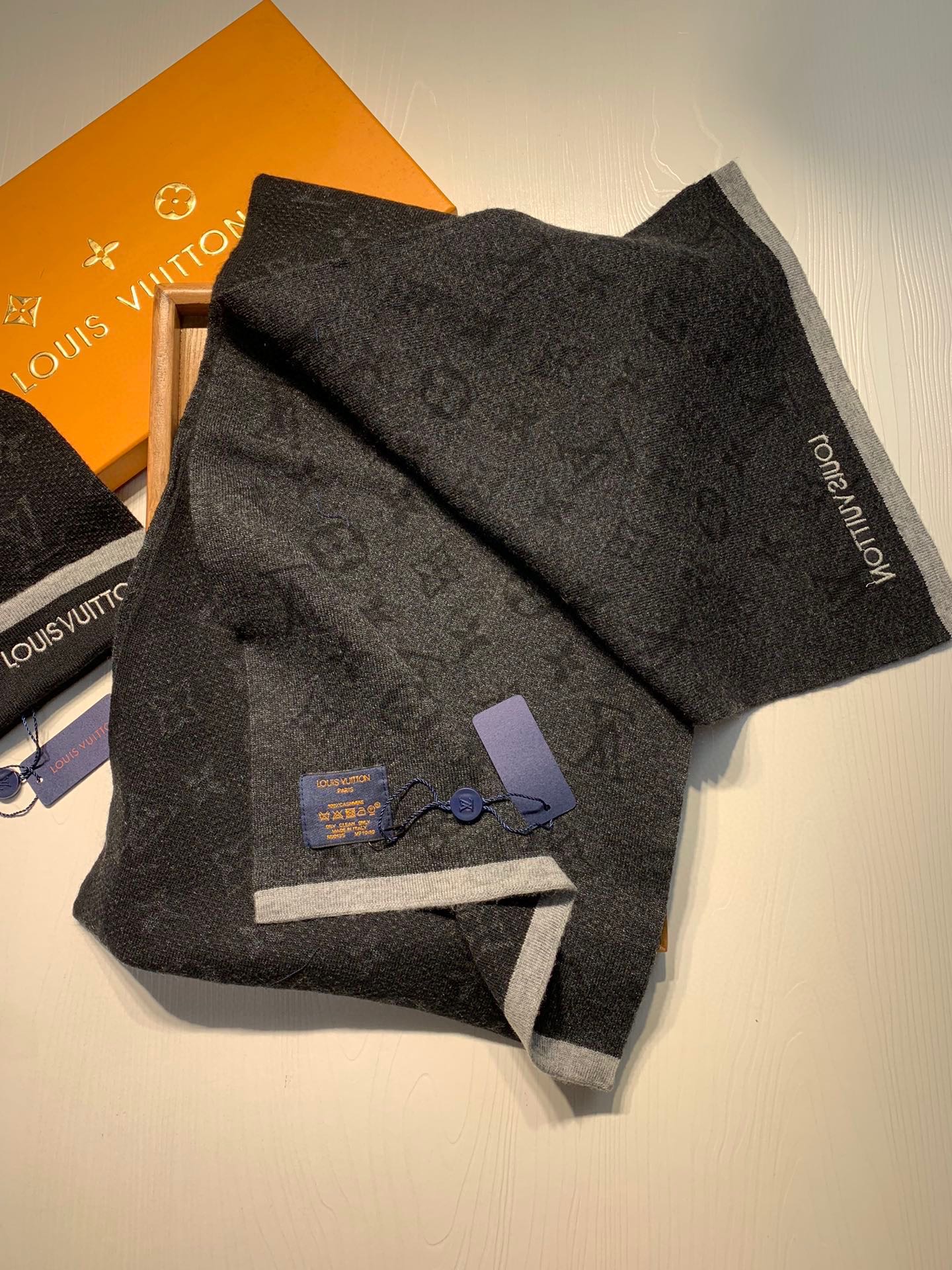 louis-vuitton-my-monogram-eclipse-scarf-scarves-M73468-03 louis vuitton my monogram eclipse scarf scarves M73468 03