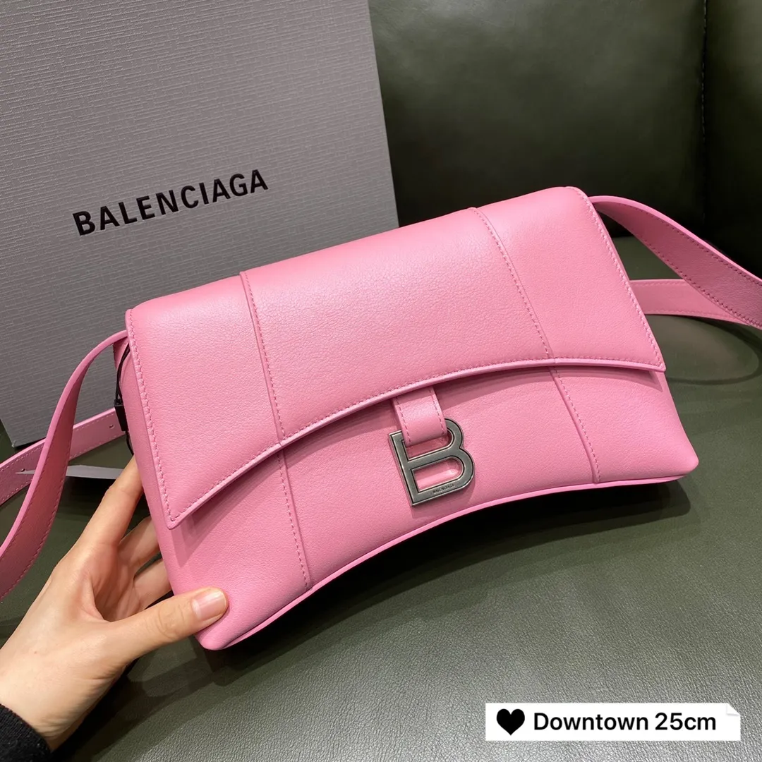 BALENCIAGA-WOMEN'S-DOWNTOWN-XS-SHOULDER-BAG-IN-PINK-67135529S1Y5906_1 BALENCIAGA WOMENS DOWNTOWN XS SHOULDER BAG IN PINK 67135529S1Y5906 1