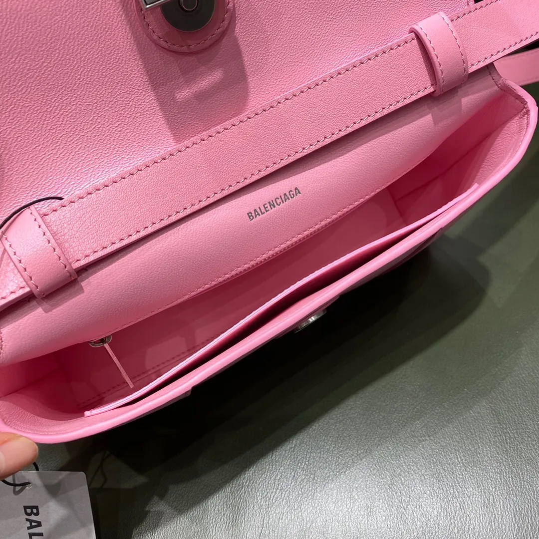 BALENCIAGA-WOMEN'S-DOWNTOWN-XS-SHOULDER-BAG-IN-PINK-67135529S1Y5906_9 BALENCIAGA WOMENS DOWNTOWN XS SHOULDER BAG IN PINK 67135529S1Y5906 9